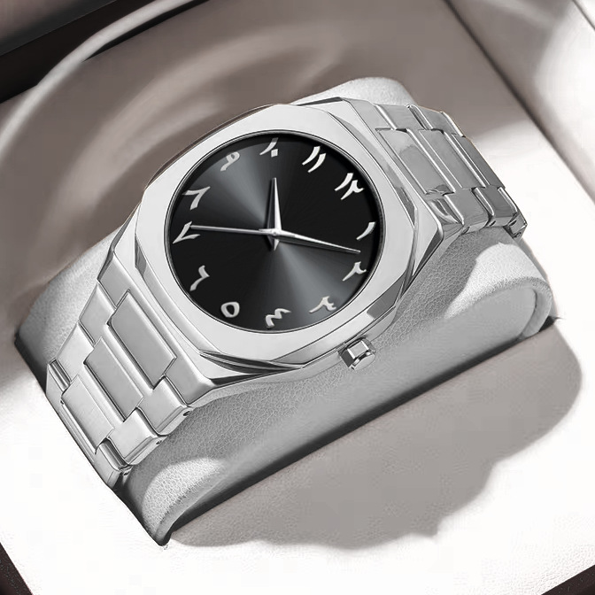 Cartier Watch Santos - Şık erkek kuvars saati, Orta Doğu