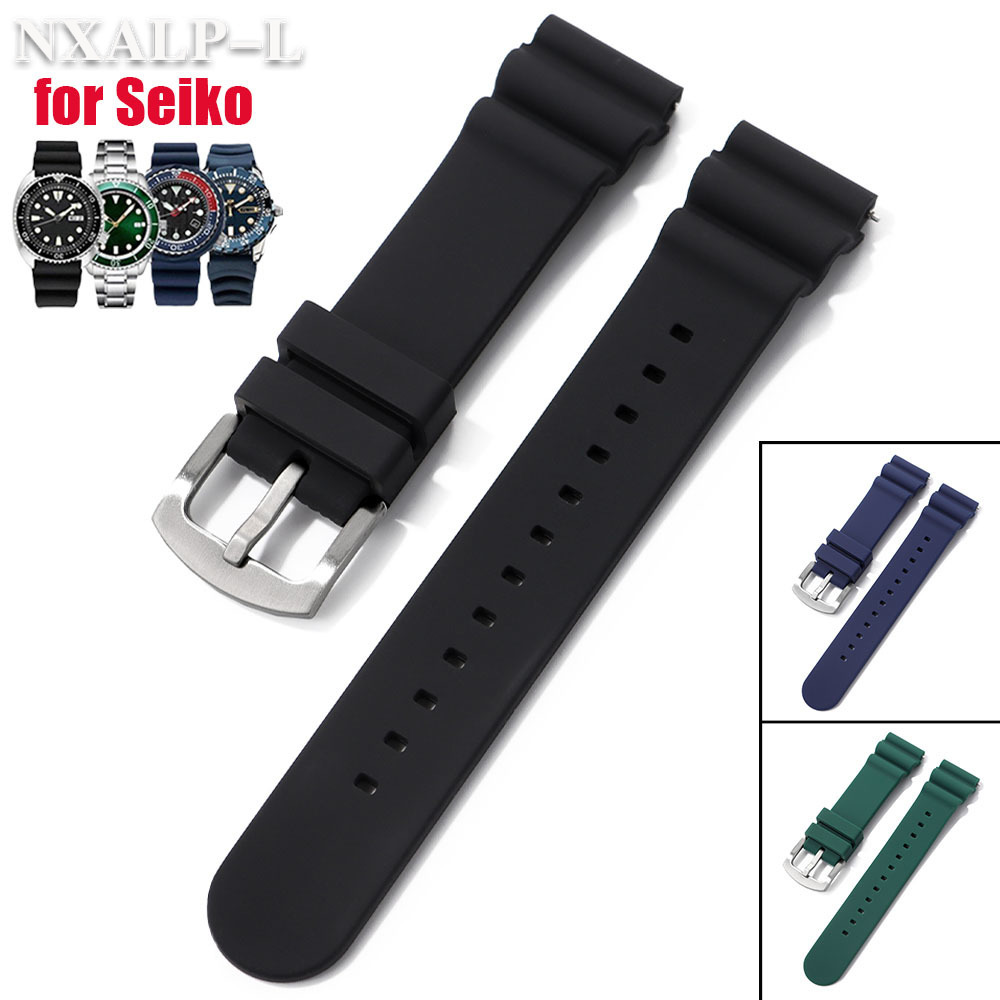 Seiko Watch 5 Sports - 20mm 22mm Silikon saat kayışı Seiko