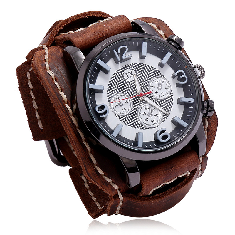 Yeni Retro Erkek Saatler Hakik - Leather Watch Band Men incelemesi ve fiyatı