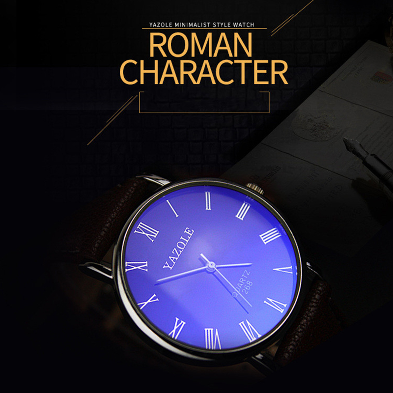 YAZOLE Minimalist Kuvars Saatl - Leather Watch Band Men incelemesi ve fiyatı