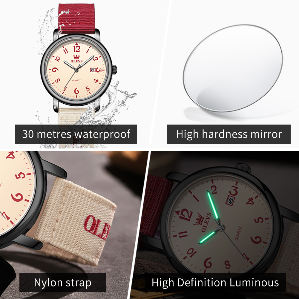 OLEVS Yepyeni Moda Kuvars İzle - Canvas Strap Watch incelemesi ve fiyatı