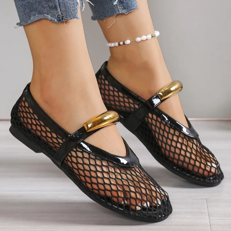 Kadın Nefes Yaz Yuvarlak Ayak  - Mesh Strap Metal incelemesi ve fiyatı
